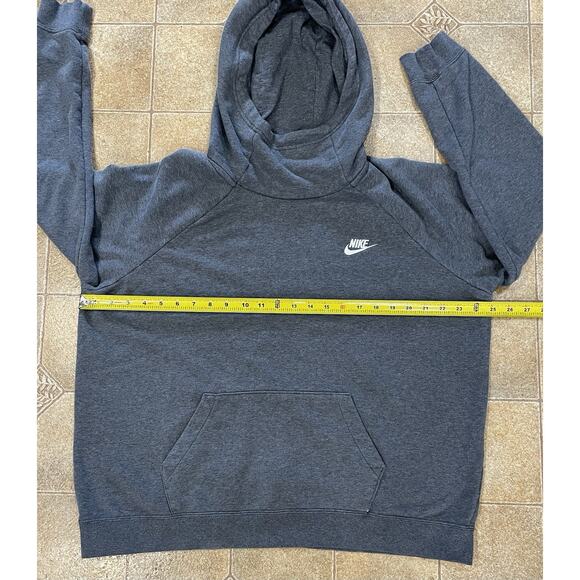 Nike Sportswear Essential Women’s XL Gray Funnel-Neck Fleece Pullover Hoodie - Picture 3 of 8